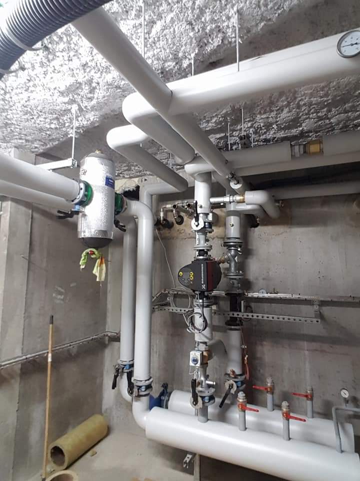 Chaufferie, réseaux et ballon isolés